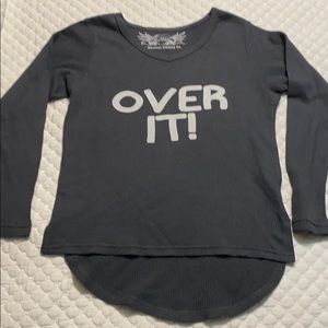 So Nikki log sleeve ribbed shirt